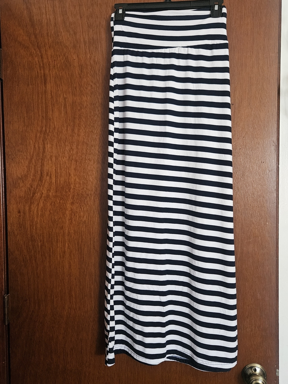 Rue21 Navy and White Striped Maxi Skirt